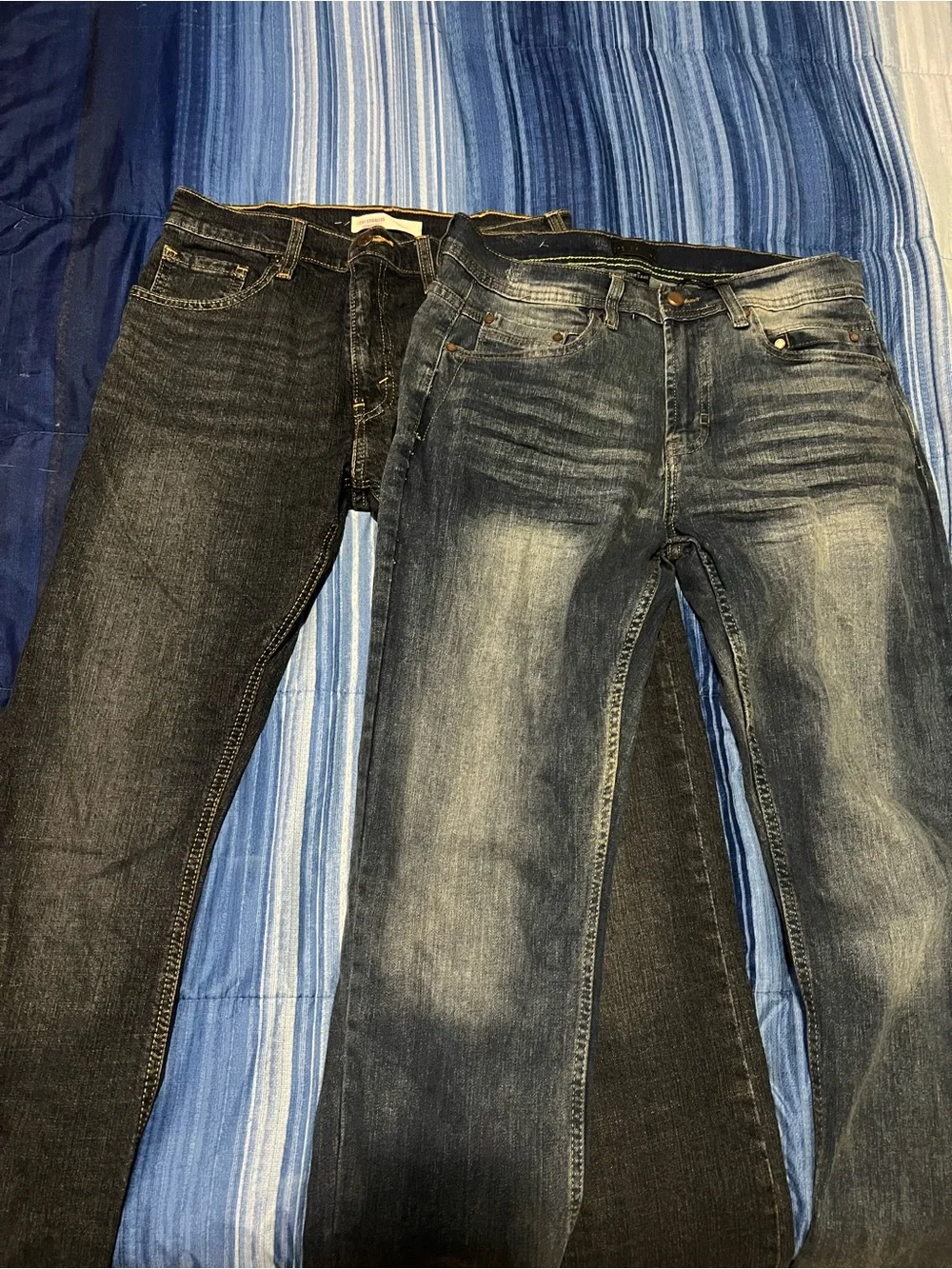 Levi's Men's Bootcut Jeans in Dark Indigo and Washed Blue